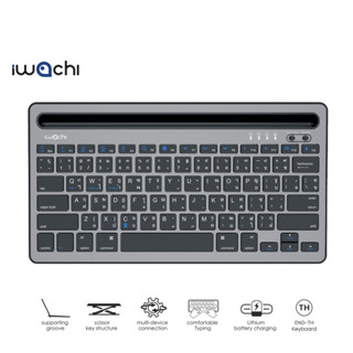 Keyboard K4 คีย์บอร์ดไร้สาย Bluetooth  คีย์บอร์ดบลูทูธไร้สายพกพา ใช้งานกับแท็ปเล็ตและโทรศัพท์มือถือได้ IWACHI Keyboard