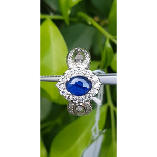 แหวน พลอย ไพลิน ดิบ Unheated Blue Sapphire Ring