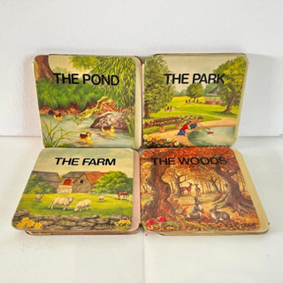 3 D Book/The Pond, The Park, The Woods, The Farm/หนังสือภาพ 3 มิติ/ 1 ชุด 4 เล่ม/หนังสือมือสอง