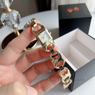 👑ผ่อน0%~แท้100%👑 นาฬิกาข้อมือ TBW5411 TORY BURCH DOUBLE T WOMENS GOLD TONE STAINLESS