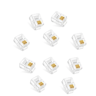 Link RJ11 UL-3011/ UL-3012 Telephone PLUG (ตัวผู้โทรศัพท์ 4 ขา ,6 ขา) บรรจุ 10 ตัว/ ถุง