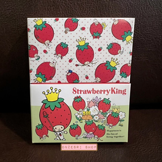 เซ็ตกล่องสมุดฉีกจิ๋ว &amp; สติกเกอร์จาก Sanrio Japan ลาย The Strawberry King