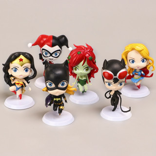 Figures DC Super Hero - โมเดล DC ฮีโร่หญิง 6 ตัว แบทเกิร์ล วันเดอร์วูแมน ฮาลี่ควีน แคทวูแมน สินค้าตรงปก ส่งเร็วจากกทม.