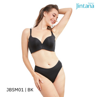 Jintana เสื้อชั้นใน (เสริมโครง) รุ่น Smoothie2 รหัส JBSM01 สีดำ