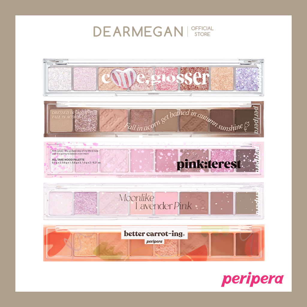 PERIPERA อายแชโดว์แบบยาว รุ่น ALL TAKE MOOD PALETTE (รบกวนอ่านรายละเอียดก่อนนะค้า)