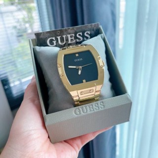 ⌚นาฬิกาข้อมือชาย #Guess ผช.ตัวเรือนและสายสเตนเลสสีทองประดับเพชรแท้