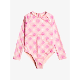 ROXY ชุดว่ายน้ำ Flower Plaid Onesie Long Sleeve One Piece เด็กเล็ก 3-7 years 231 ERLWR03257-MGJ2