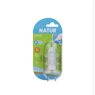 Natur เนเจอร์ จุกนมสไมล์ ไซซ์ X,S,M,L 3ชิ้น/แพ็ค