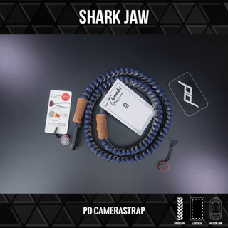 สายคล้องกล้องแฮนด์เมด สี กรม-เทาดำ Camerastrap Shark jaw Peak design handmade Navy blue - Grayblack