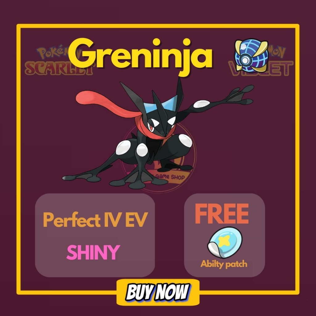 Greninja / Froakie 6IV Lucido E Non Lucido – Scarlatto E Viola – Pokémon