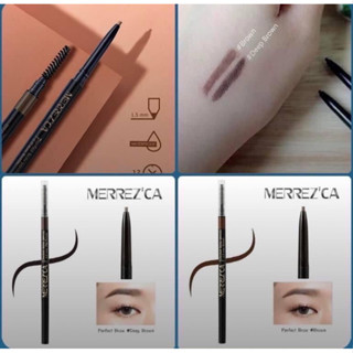 แท้💯%Merrez´ca Perfect Brow Pencil 1.5 mm ดินสอเขียนคิ้ว กันน้ำ100% ไม่ไหลเยิ้ม