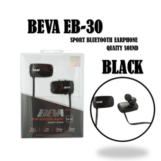 **Big Sale ซื้อ1 แถม1** หูฟังเอียบัด Stereo Bluetooth Earphone ยี่ห้อ BEVA รุ่น EB-30 BLACK SPORT