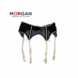 Morgan Garter Belt การ์เตอร์สายรัดถุงน่องสุดเซ็กซี่ สายปรับความยาวได้ ตะขอ 3 ระดับ มีสองสี ม่วง ดำ