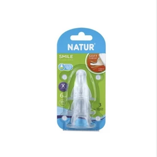Natur เนเจอร์ จุกนมสไมล์ ไซซ์ X,S,M,L 3ชิ้น/แพ็ค