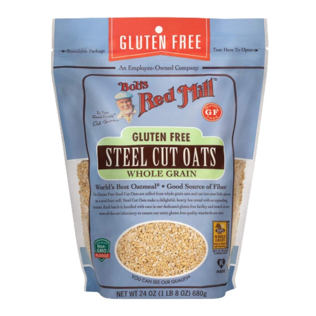 บ็อบส์เรดมิล ข้าวโอ๊ตบด ปราศจากกลูเตน 680 กรัม - Steel Cut Oats Gluten Free 680g Bob's Red Mill bran