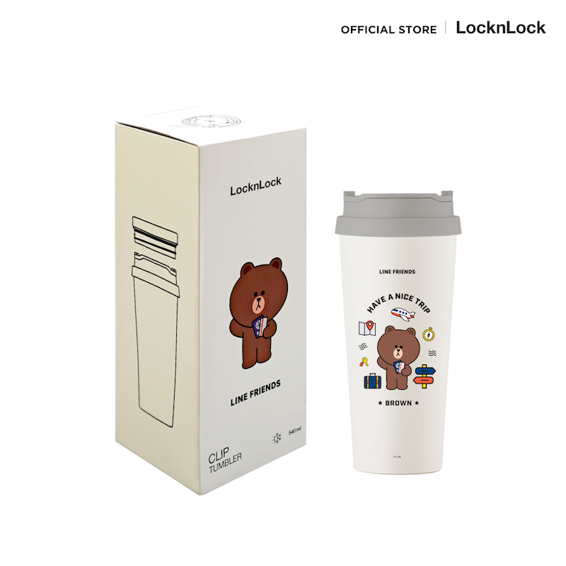 LocknLock กระบอกน้ำเก็บอุณหภูมิ LINE Friends Clip Tumbler รุ่น ...