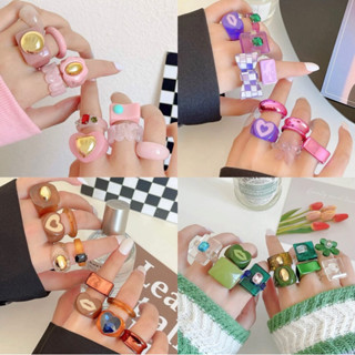 แหวนปูนปั้น DIY 10 วงสี มีหลายแบบนะงับ 💍💍