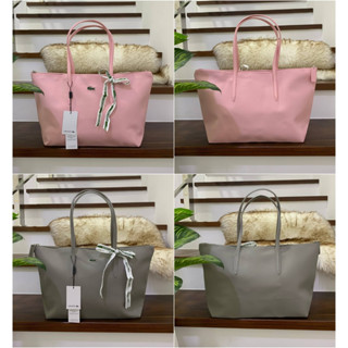 La//coste Large Zip Tote Bag Long Handle  Code:B11D300166 แบรนด์แท้ 100% งาน Outlet