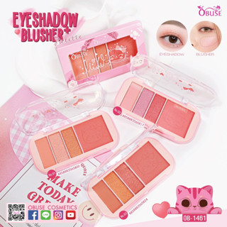 OB-1461 OBUSE EYESHADOW+BLUSHER PALATTEพาเลทท์พาใจ ตลับเดียวพาไปทาได้ทั้งตาและแก้ม