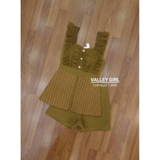 ✅พร้อมส่ง🚚 งานป้าย VALLEY GIRL เซทลูกไม้ผ่าหน้า