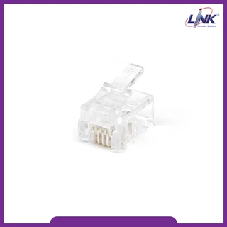 Link RJ11 UL-3011/ UL-3012 Telephone PLUG (ตัวผู้โทรศัพท์ 4 ขา ,6 ขา) บรรจุ 10 ตัว/ ถุง