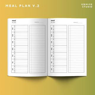 MEAL PLAN v.2 สมุดจดบันทึกแผนมื้ออาหาร