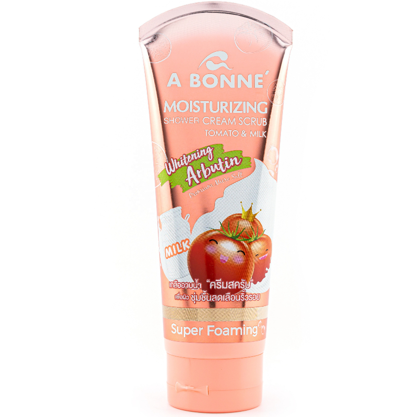 A BONNE - Moisturizer Shower Cream Scrub Tomato &amp; Milk 350g