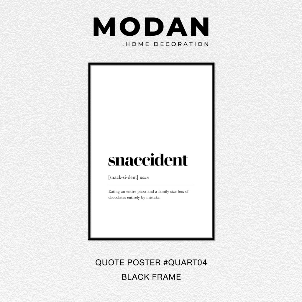 ⚡ พร้อมจำหน่าย ⚡ MODAN ภาพตกแต่งบ้านสไตล์โมเดิร์น QUOTE POSTER ART รหัส QUART04