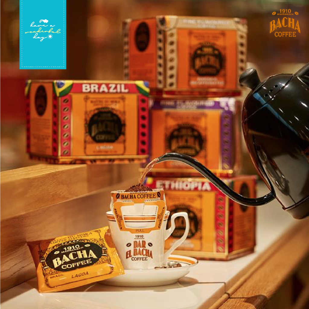 ☕ BACHA : กาแฟบูทีคสุดหรูระดับโลก มีสาขามากมายในหลายประเทศ มีหลายกลิ่นให้ได้เลือกจากทุกมุมโลก อร่อยจ