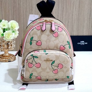 Coach mini court backpack เป้มินิหลานสี