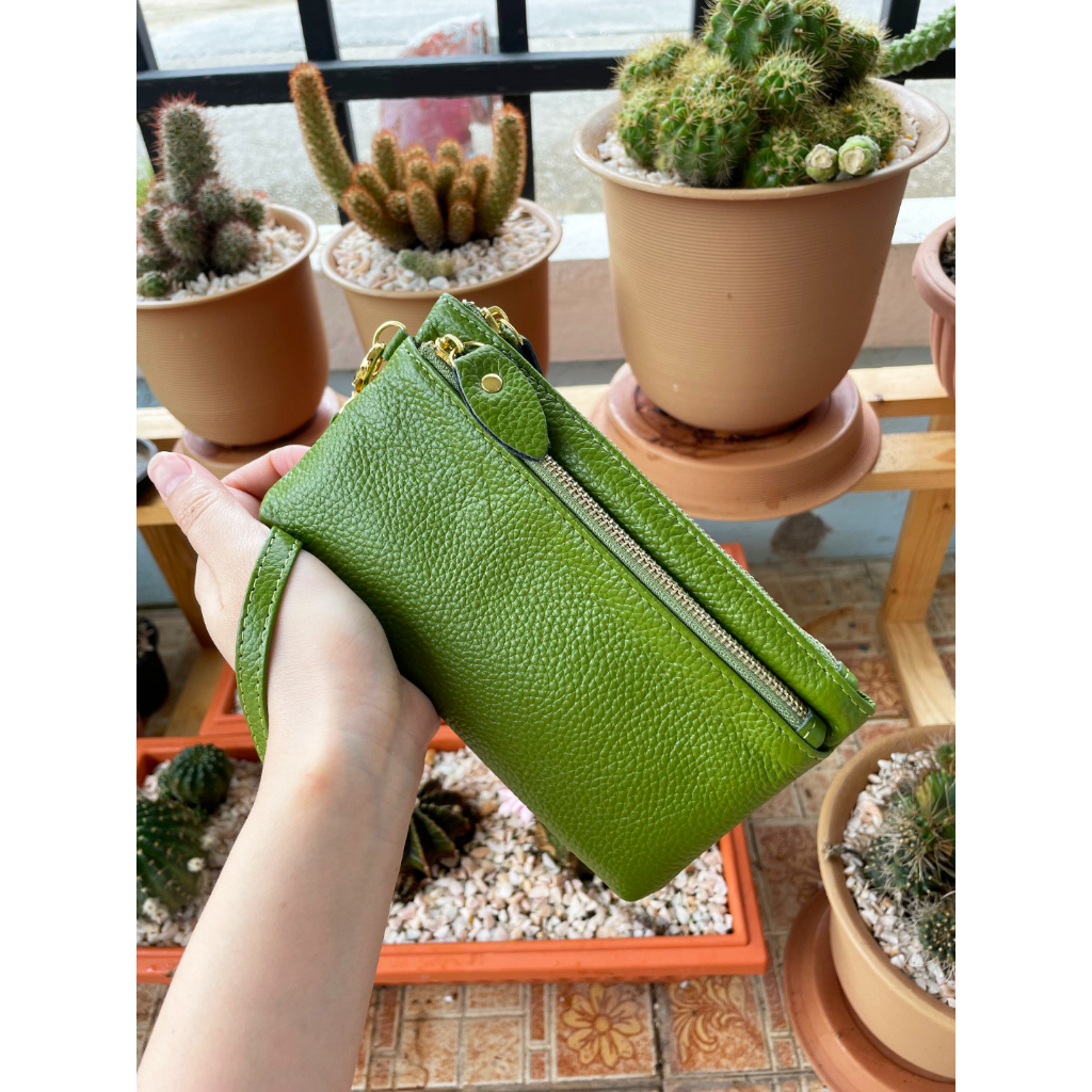 หนังวัวแท้ - Wallet Bag กระเป๋าสตางค์ กระเป๋าถือ ผู้หญิง S8-81