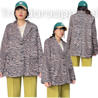 blazer oversize  korea style code:2475น้ำตาล