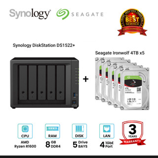 [SET] - Synology DiskStation DS1522+ 5 Bays Nas + Seagate Ironwolf 4TB / 6TB / 8TB