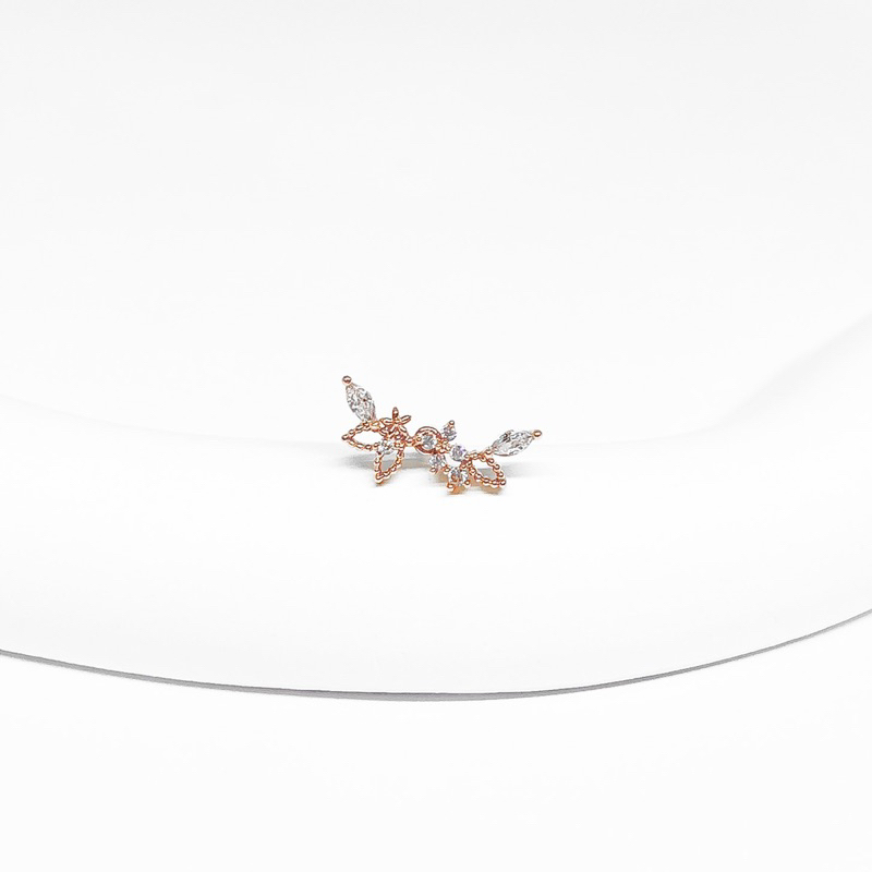 จิวหูเกาหลี ก้านแสตนเลสเกรดเครื่องมือแพทย์ Surgical Stainless Steel no.543_595