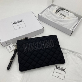 กระเป๋าถือ Moschino Couture quilted nylon clutch