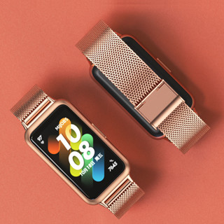 สายสแตนเลสสำหรับ Huawei Band 6 7/Honor Band 6 สายนาฬิกาโลหะแฟชั่น