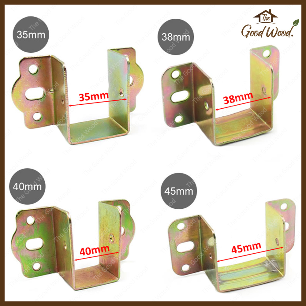 หูรับคานแป็บ ขนาด 1.5" x 3 นิ้ว  ความหนา 1.5 มิล ชุบขาว กันสนิม ข้อต่อ ขารับเหล็กกล่อง ฉากรองคานเตียงไม้ คานเตียง จำนวน