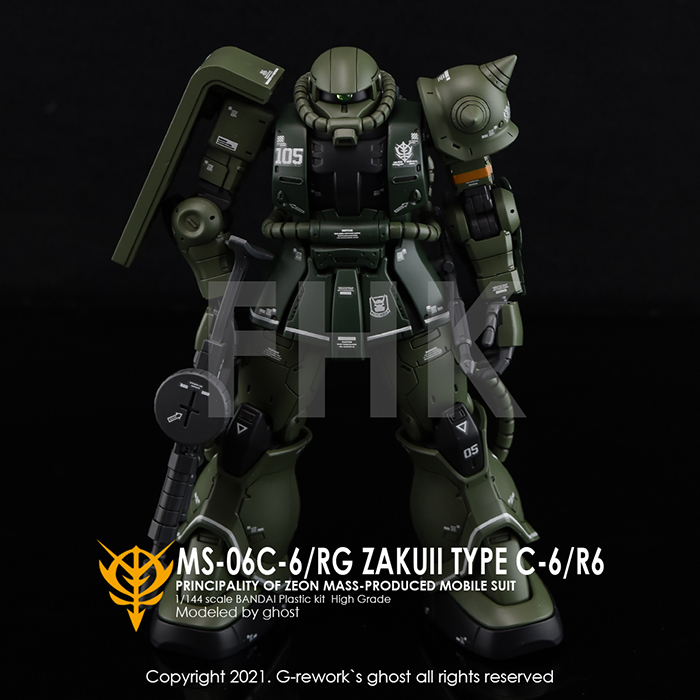 Water Decal [HG] ORIGIN MS-06C ZAKU II แท้จาก G-Rework