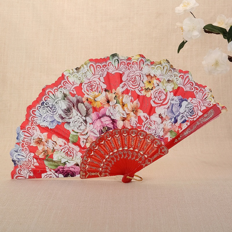 ส่งจาก กทม.พัดไชนิสวินเทจ สวย มีหลายลาย พัดคุณนาย พัดลูกไม้ พัดรำ