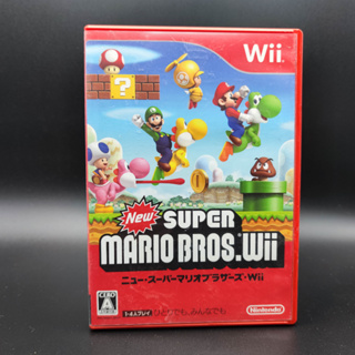 New Super Mario Bros. Wii แผ่นสภาพดี ปกหลังตำหนิขาด Wii JP มีกล่องสวมให้ พร้อมเก็บสะสม