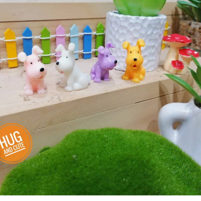 น้องหมานั่งหูพับ มี 4 สีให้เลือก (ราคา/1ชิ้น) ตุ๊กตาแต่งบ้าน ตุ๊กตาแต่งสวน ของสะสม โมเดล จัดสวนถาด พร็อพถ่ายรูป