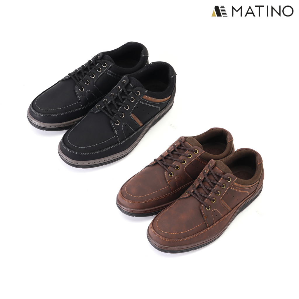 MATINO SHOES รองเท้าหนังชาย รุ่น MC/S 7815- BLACK/BROWN