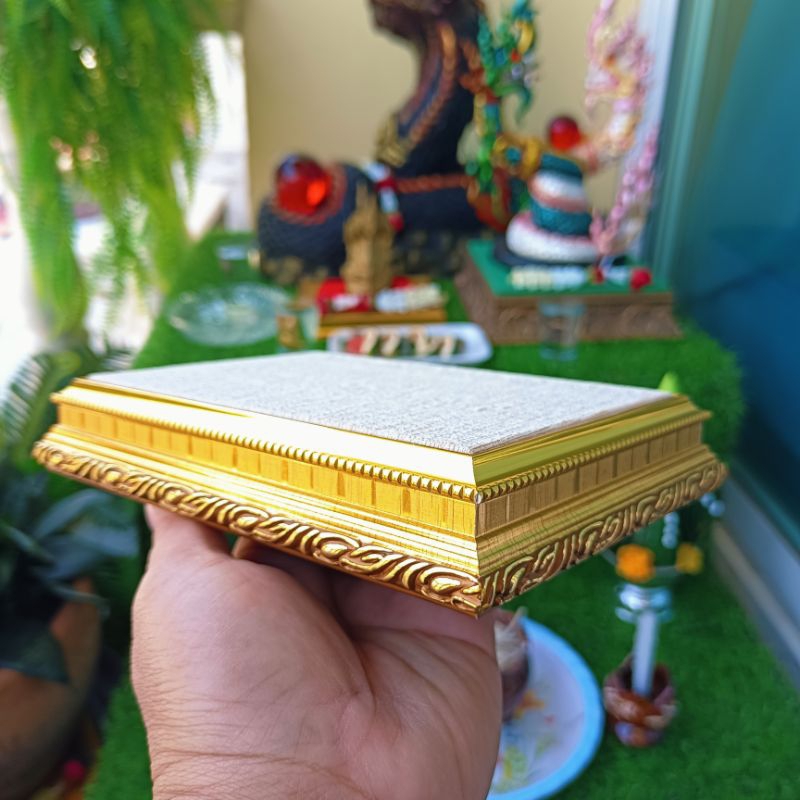 .ฐานรองพระ ฐานรองเทพ ฐานสูง2.3นิ้ว (ขนาดวัดจากพื้นที่ผ้า)