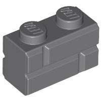LEGO PART No: 98283 (ชิ้นส่วนเลโก้) Brick, Modified 1 x 2 with Masonry Profile เลโก้แท้ ของเล่น ของสะสม
