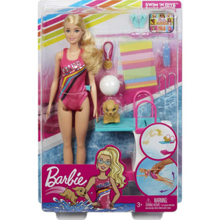 Barbie Dreamhouse Adventures รุ่น Swim N Dive รุ่นนี้กดปุ่มด้านข้างแล้วขยับแขนขาว่ายน้ำได้คะ