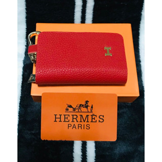 ✅✅✅พร้อมส่ง✅✅✅ที่ใส่กุญแจรถ HERMES สีแดง