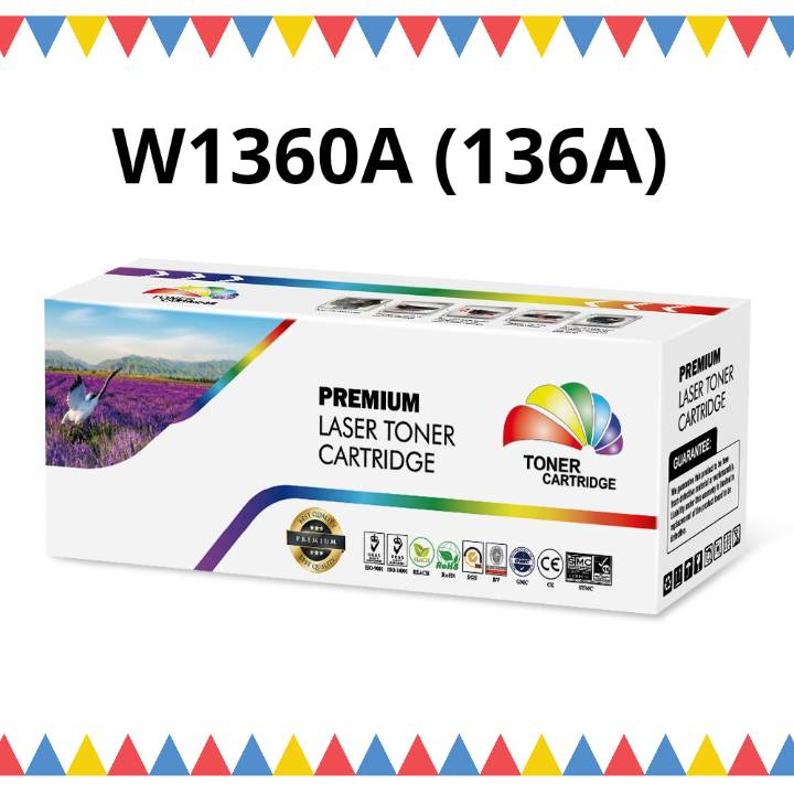 หมึกเลเซอร์ ตลับเทียบเท่า W1360A(136A) 1.15K Color box ดำ/ LaserJet MFP M211d/M211dw/M236d/M236dw/M2