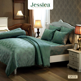 Jessica Jacquard Silk Shine 500 เส้นด้าย QS751 ชุดเครื่องนอน ผ้าปูที่นอน ผ้าห่มนวม ผ้าทอลายเรียบหรู สามารถป้องกันไรฝุ่น