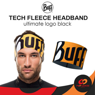 Pootonkee Sports BUFF TECH FLEECE HEADBAND (Ultimate logo Black) ผ้าคาดศีรษะสำหรับอากาศเย็น กันลมและอุ่น นุ่มสบาย