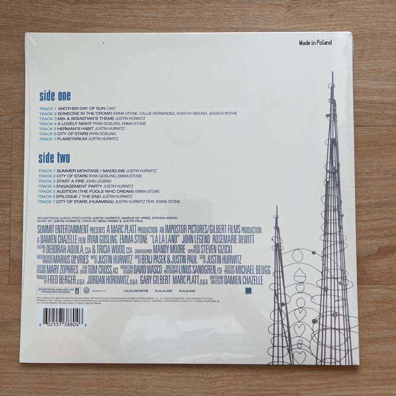 แผ่นเสียง La La Land (Original Motion Picture Soundtrack )by Justin